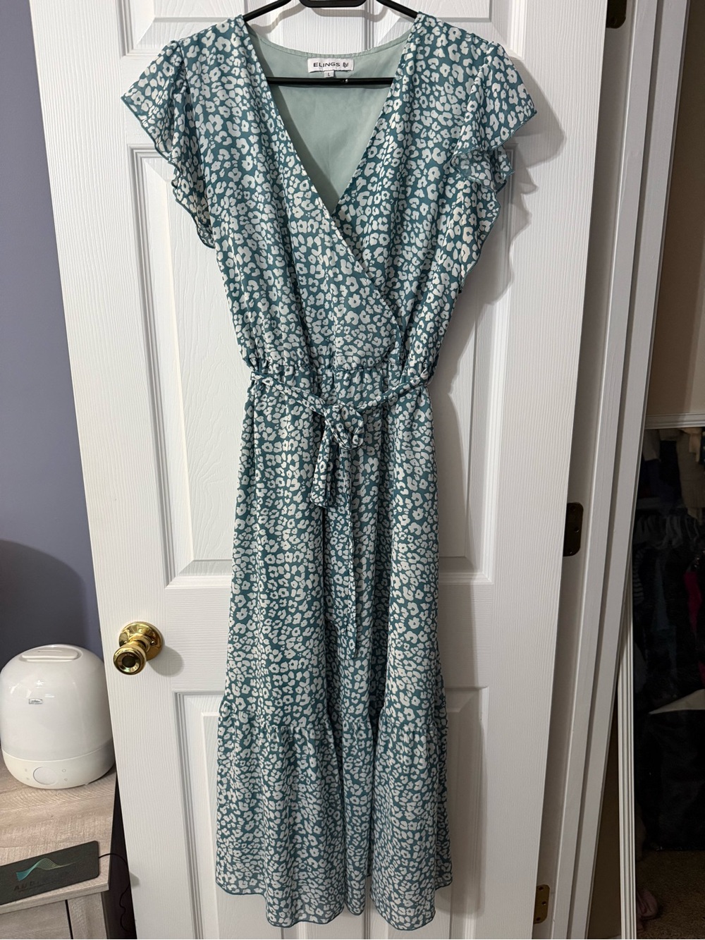Teal Wrap Maxi Dress